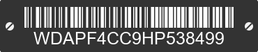 2017 MERCEDES-BENZ Sprinter WDAPF4CC9HP538499 VIN decoded