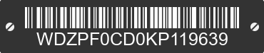 2019 MERCEDES-BENZ Sprinter WDZPF0CD0KP119639 VIN decoded