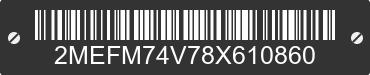2008 MERCURY Grand Marquis 2MEFM74V78X610860 VIN decoded