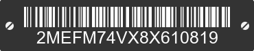 2008 MERCURY Grand Marquis 2MEFM74VX8X610819 VIN decoded