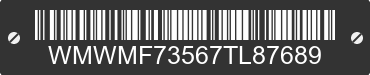 2007 MINI Cooper WMWMF73567TL87689 VIN decoded
