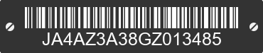 2016 MITSUBISHI Outlander JA4AZ3A38GZ013485 VIN decoded