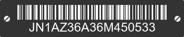 2006 NISSAN 350Z JN1AZ36A36M450533 VIN decoded