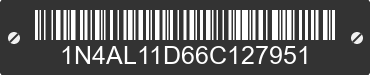 2006 NISSAN Altima 1N4AL11D66C127951 VIN decoded