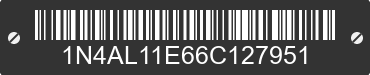2006 NISSAN Altima 1N4AL11E66C127951 VIN decoded