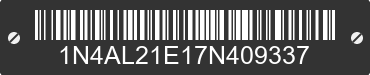 2007 NISSAN Altima 1N4AL21E17N409337 VIN decoded