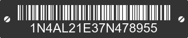 2007 NISSAN Altima 1N4AL21E37N478955 VIN decoded