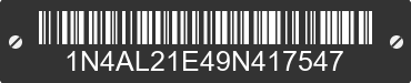 2009 NISSAN Altima 1N4AL21E49N417547 VIN decoded