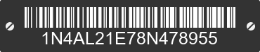 2008 NISSAN Altima 1N4AL21E78N478955 VIN decoded