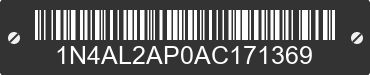 2010 NISSAN Altima 1N4AL2AP0AC171369 VIN decoded