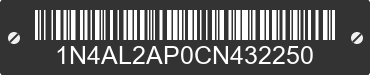 2012 NISSAN Altima 1N4AL2AP0CN432250 VIN decoded