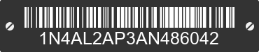 2010 NISSAN Altima 1N4AL2AP3AN486042 VIN decoded