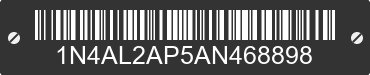 2010 NISSAN Altima 1N4AL2AP5AN468898 VIN decoded