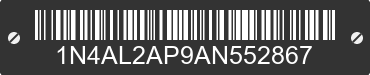 2010 NISSAN Altima 1N4AL2AP9AN552867 VIN decoded