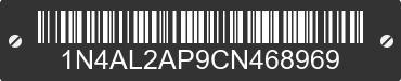 2012 NISSAN Altima 1N4AL2AP9CN468969 VIN decoded