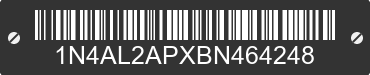 2011 NISSAN Altima 1N4AL2APXBN464248 VIN decoded
