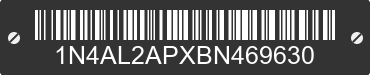 2011 NISSAN Altima 1N4AL2APXBN469630 VIN decoded
