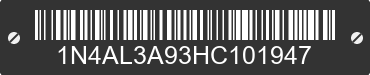 2017 NISSAN Altima 1N4AL3A93HC101947 VIN decoded