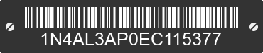 2014 NISSAN Altima 1N4AL3AP0EC115377 VIN decoded