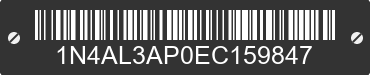 2014 NISSAN Altima 1N4AL3AP0EC159847 VIN decoded