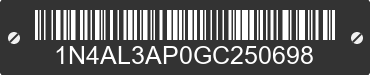 2016 NISSAN Altima 1N4AL3AP0GC250698 VIN decoded
