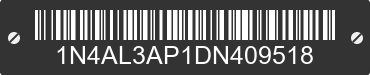 2013 NISSAN Altima 1N4AL3AP1DN409518 VIN decoded
