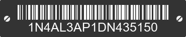 2013 NISSAN Altima 1N4AL3AP1DN435150 VIN decoded