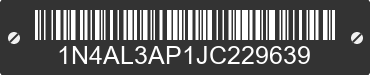 2018 NISSAN Altima 1N4AL3AP1JC229639 VIN decoded
