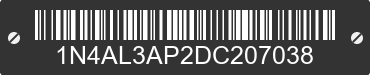 2013 NISSAN Altima 1N4AL3AP2DC207038 VIN decoded