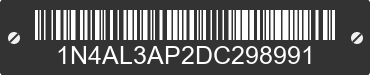 2013 NISSAN Altima 1N4AL3AP2DC298991 VIN decoded