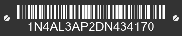 2013 NISSAN Altima 1N4AL3AP2DN434170 VIN decoded