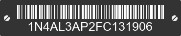 2015 NISSAN Altima 1N4AL3AP2FC131906 VIN decoded