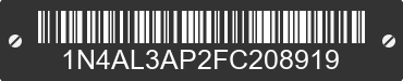 2015 NISSAN Altima 1N4AL3AP2FC208919 VIN decoded