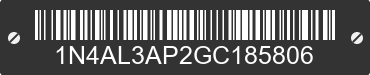 2016 NISSAN Altima 1N4AL3AP2GC185806 VIN decoded