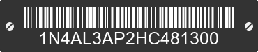 2017 NISSAN Altima 1N4AL3AP2HC481300 VIN decoded