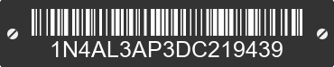 2013 NISSAN Altima 1N4AL3AP3DC219439 VIN decoded
