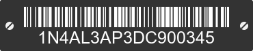 2013 NISSAN Altima 1N4AL3AP3DC900345 VIN decoded