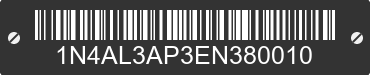 2014 NISSAN Altima 1N4AL3AP3EN380010 VIN decoded