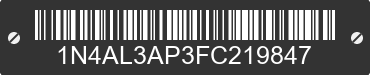 2015 NISSAN Altima 1N4AL3AP3FC219847 VIN decoded