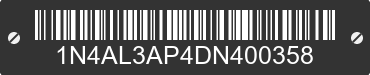 2013 NISSAN Altima 1N4AL3AP4DN400358 VIN decoded