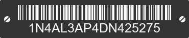 2013 NISSAN Altima 1N4AL3AP4DN425275 VIN decoded