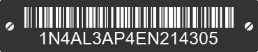2014 NISSAN Altima 1N4AL3AP4EN214305 VIN decoded