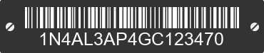 2016 NISSAN Altima 1N4AL3AP4GC123470 VIN decoded