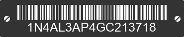 2016 NISSAN Altima 1N4AL3AP4GC213718 VIN decoded