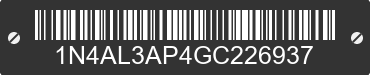 2016 NISSAN Altima 1N4AL3AP4GC226937 VIN decoded