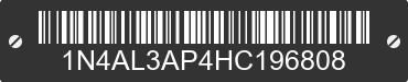 2017 NISSAN Altima 1N4AL3AP4HC196808 VIN decoded