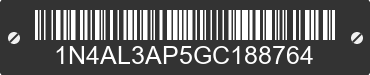 2016 NISSAN Altima 1N4AL3AP5GC188764 VIN decoded