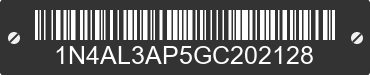 2016 NISSAN Altima 1N4AL3AP5GC202128 VIN decoded