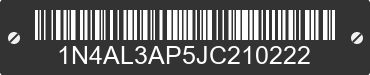 2018 NISSAN Altima 1N4AL3AP5JC210222 VIN decoded