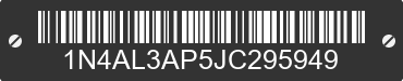 2018 NISSAN Altima 1N4AL3AP5JC295949 VIN decoded